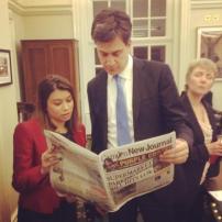 Labour leader Ed Miliband reads every single word