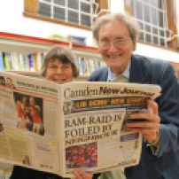 Let's get literary: SIr Michael Holroyd and Margaret Drabble with their favourite local read