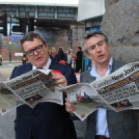 Tom Watson and Steve Coogan can't put the CNJ down for a moment
